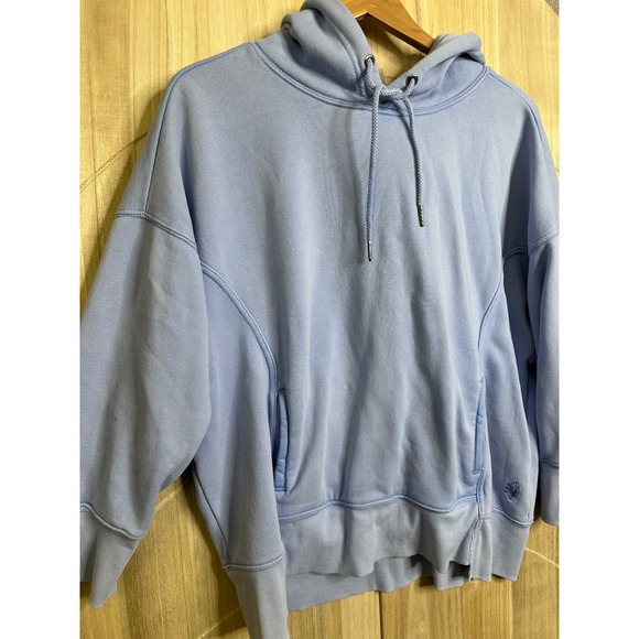 Free People Movement FP Movement Blue Oversized Fleece Hoodie Sweatshirt XS - Picture 2 of 8